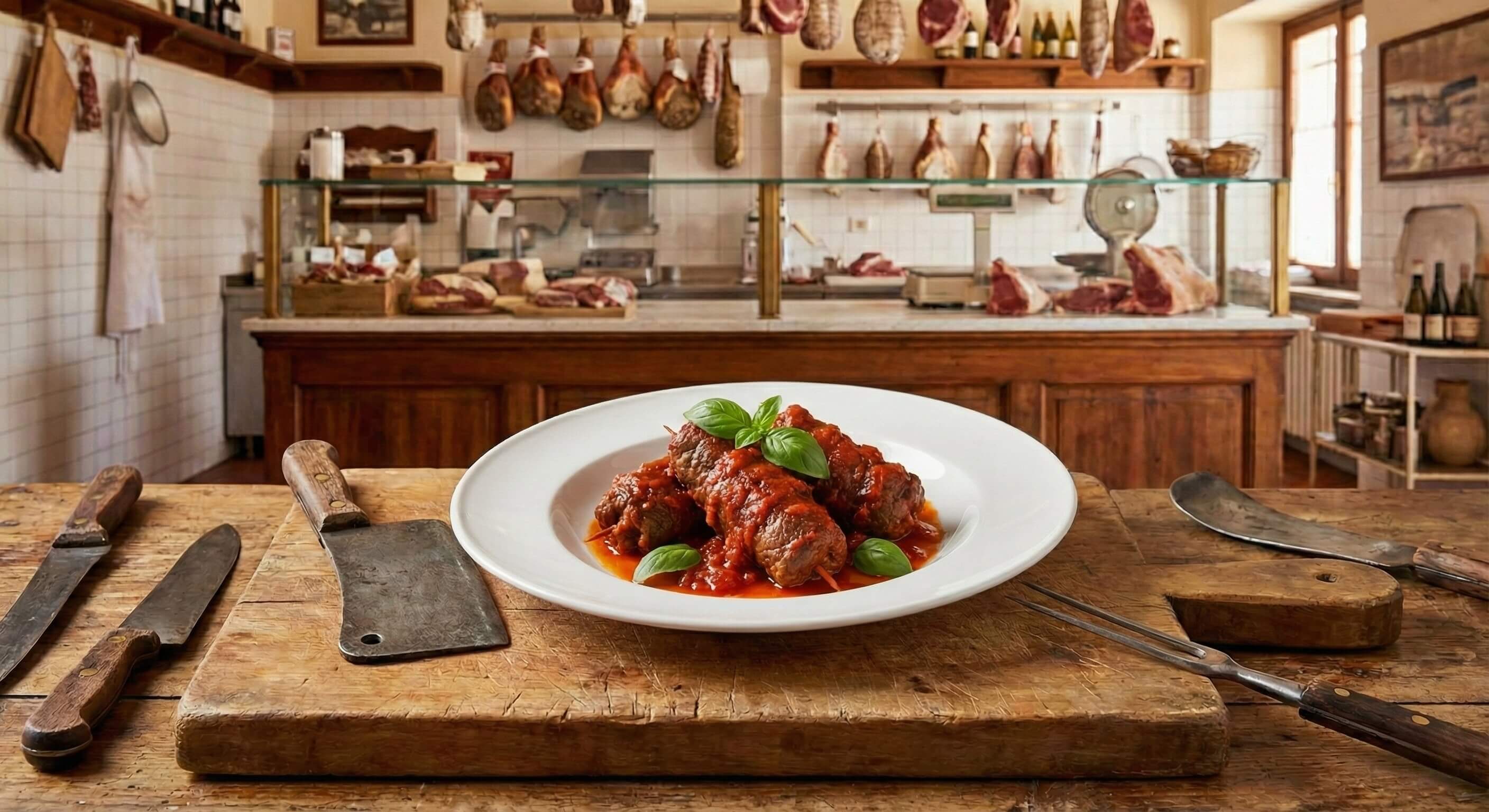 Piatto di carne d'asino cotta lentamente, tenera e succulenta, servita con contorno.