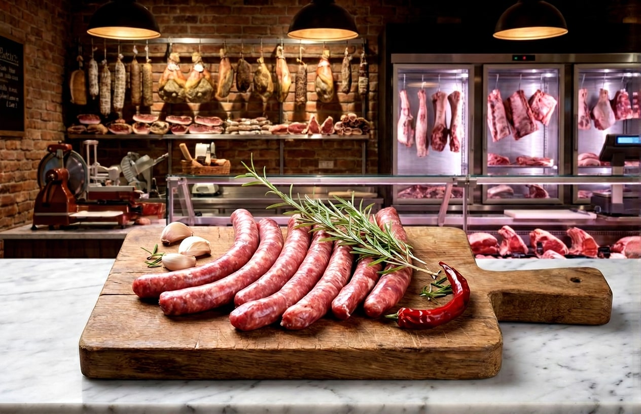 La nostra salsiccia della casa, un classico intramontabile preparato con carne di lattone.